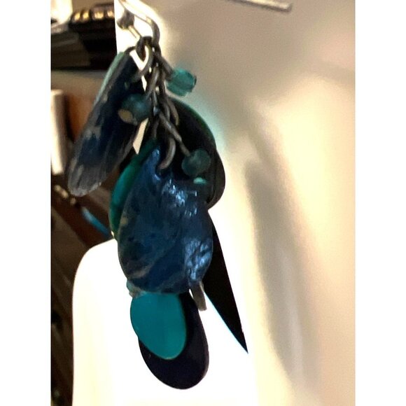 Vintage Blue Cha-Cha Earrings - Picture 5 of 9